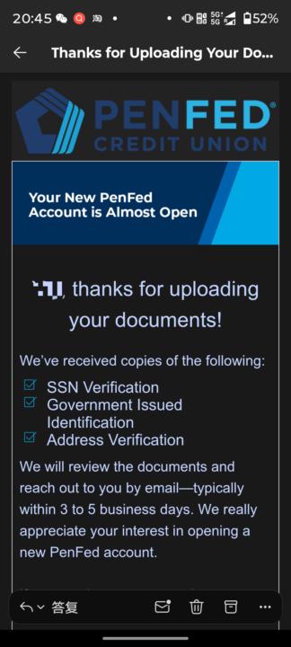 Got A New Checking of PenFed with ITIN👌🏻