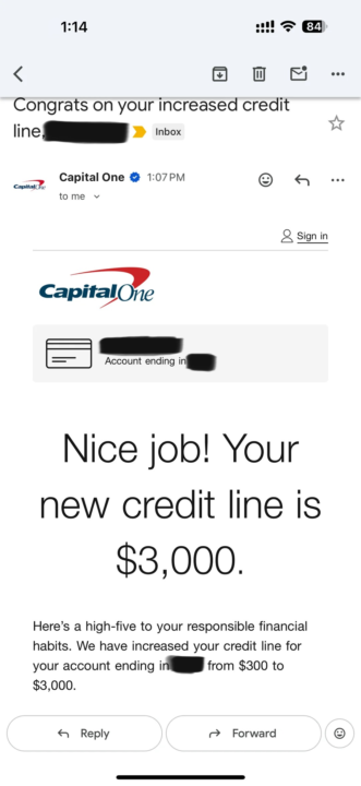 Capital One CLI - $300 to $3,000 ✅