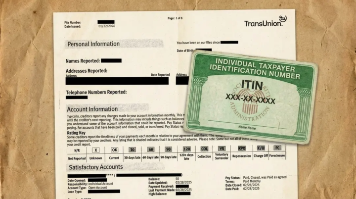 TransUnion Credit Report with ITIN