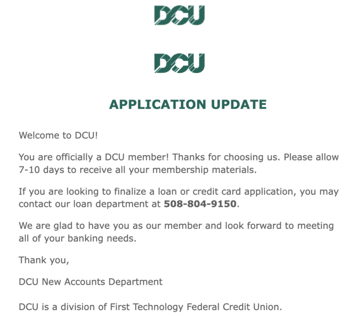 DCU Account Approved After 3 Denials 🎉