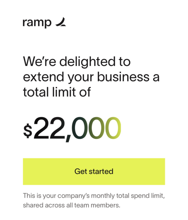 Ramp Card Approved — $22,000 Limit in 3 Hours