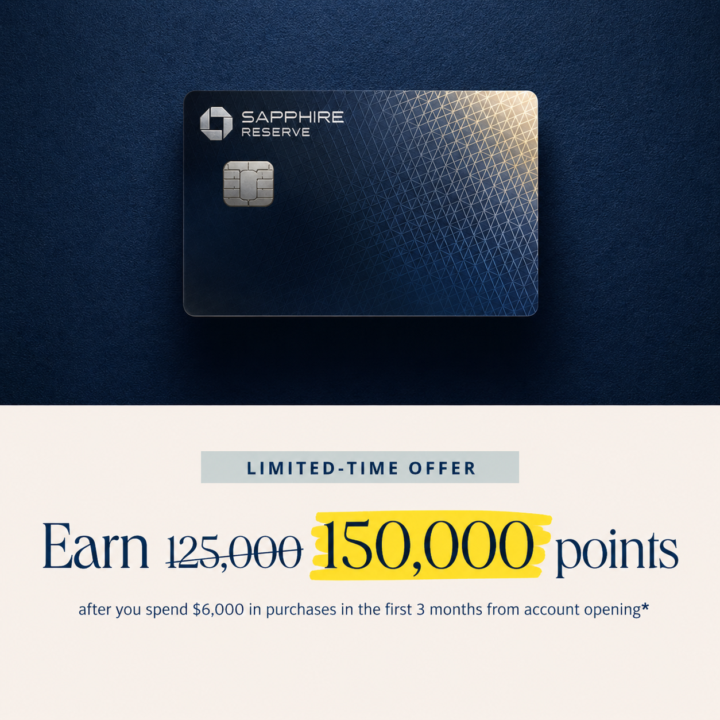 chase bumped the CSR signup bonus to 150k