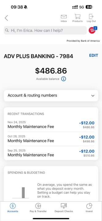 What to do if Bank of America (BOA) suddenly deducts a monthly fee
