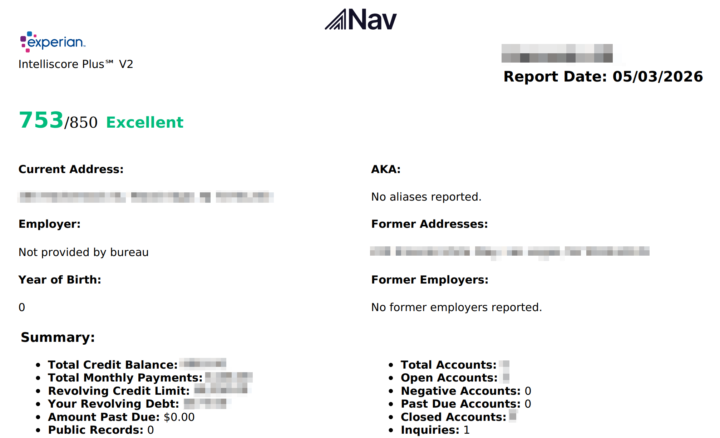 Experian Credit Score With Your ITIN (via Nav)