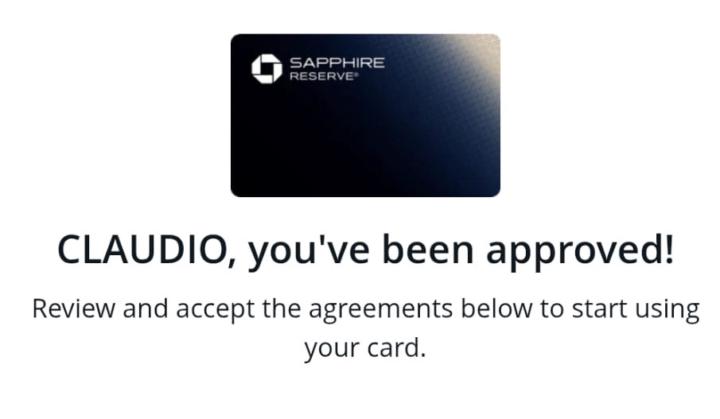 Chase Saphhire Reserve approved (150.000 UR Offer)