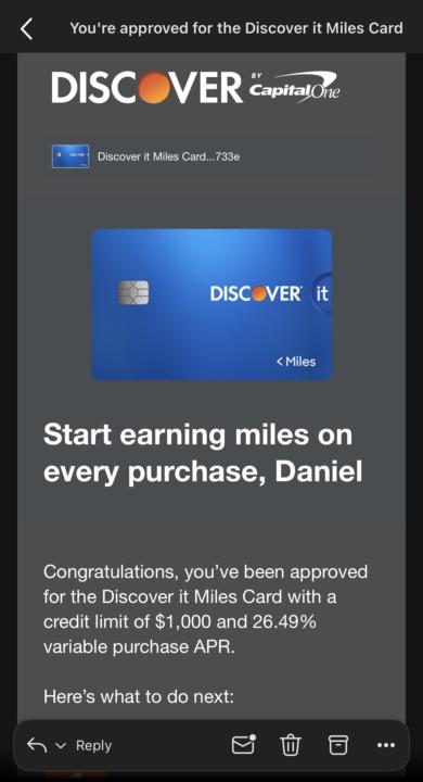 Discover it Miles Card ✅