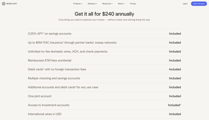 Mercury Personal Bank Account; worthy?
