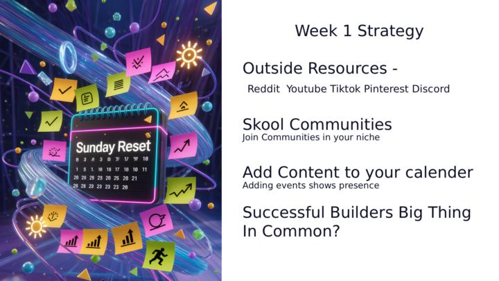 Sunday Reset - Week #1 Strategy (Did you miss it?)