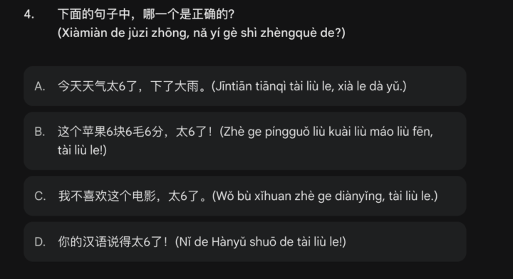 Chinese slang - Which is expression is correct? 😉
