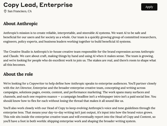Them: AI killed Copywriters