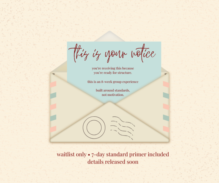 8 Weeks to a New Standard. Enrollment opens Feb15th.