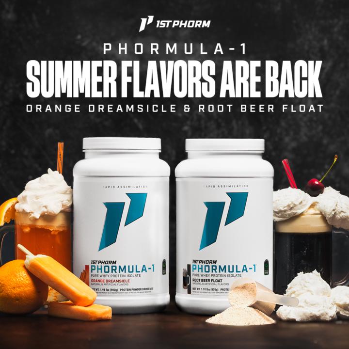 Root Beer Float and Orange Dreamsicle Phormula-1 are back for a limited time.