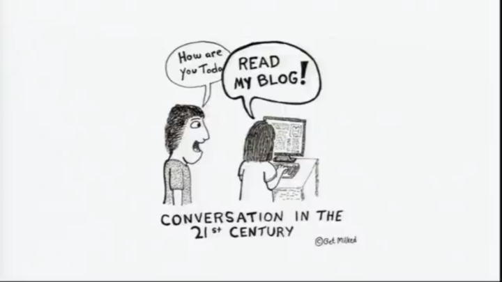 A cartoon drawing with a poll response (30 seconds read and done):
