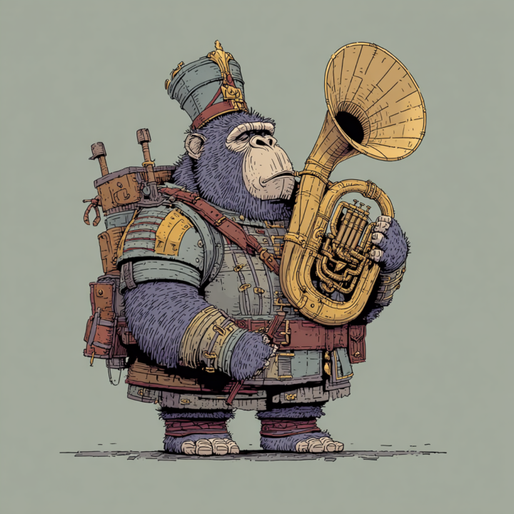 Gorilla Playing Tuba