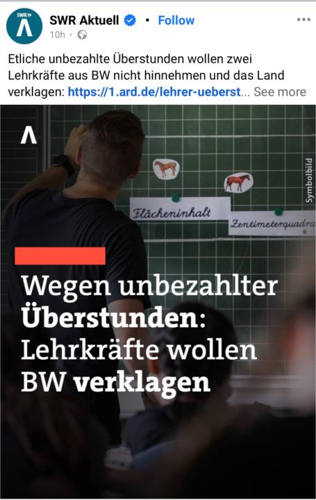 Lehrer verklagen BW