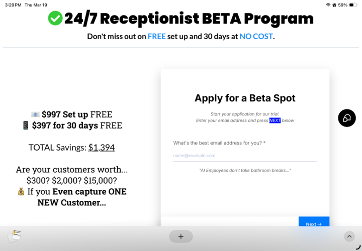 First Beta Onboarding… Learning a lot!