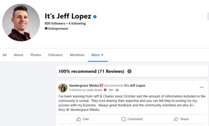 FB review for It's Jeff Lopez