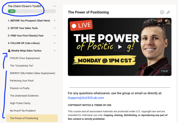 ** NEW ** 🥷 Ninja Sales Tactics Section...