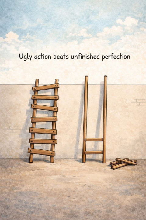 Ugly action beats unfinished perfection every time 