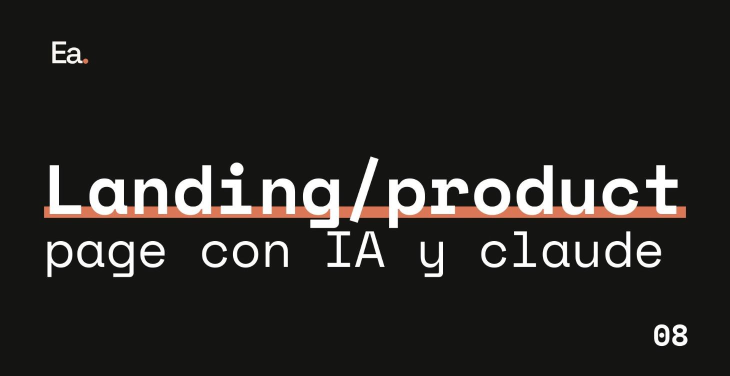 Landing/product page con IA y claude