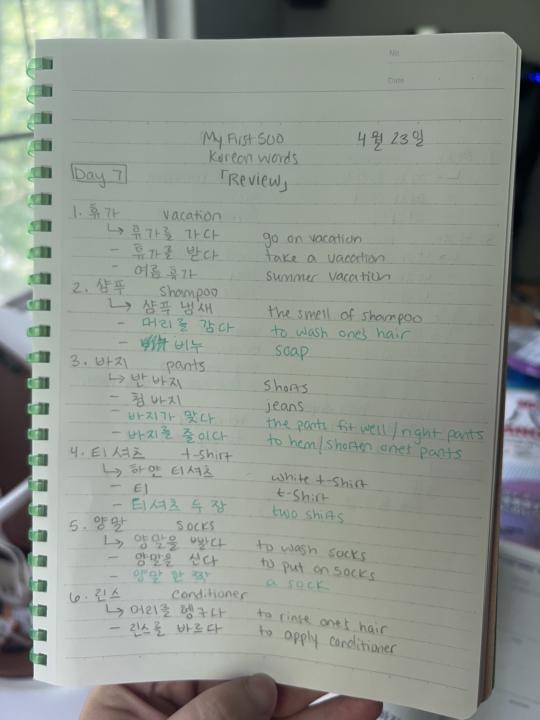 Day 7 Review (extra words)