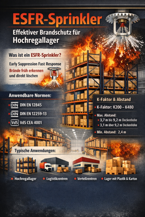 ESFR-Sprinkler – Effektiver Brandschutz für Hochregallager