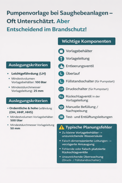 Pumpenansaugvorrichtungen in Saughebungsanlagen – oft unterschätzt, aber entscheidend für den Brandschutz!