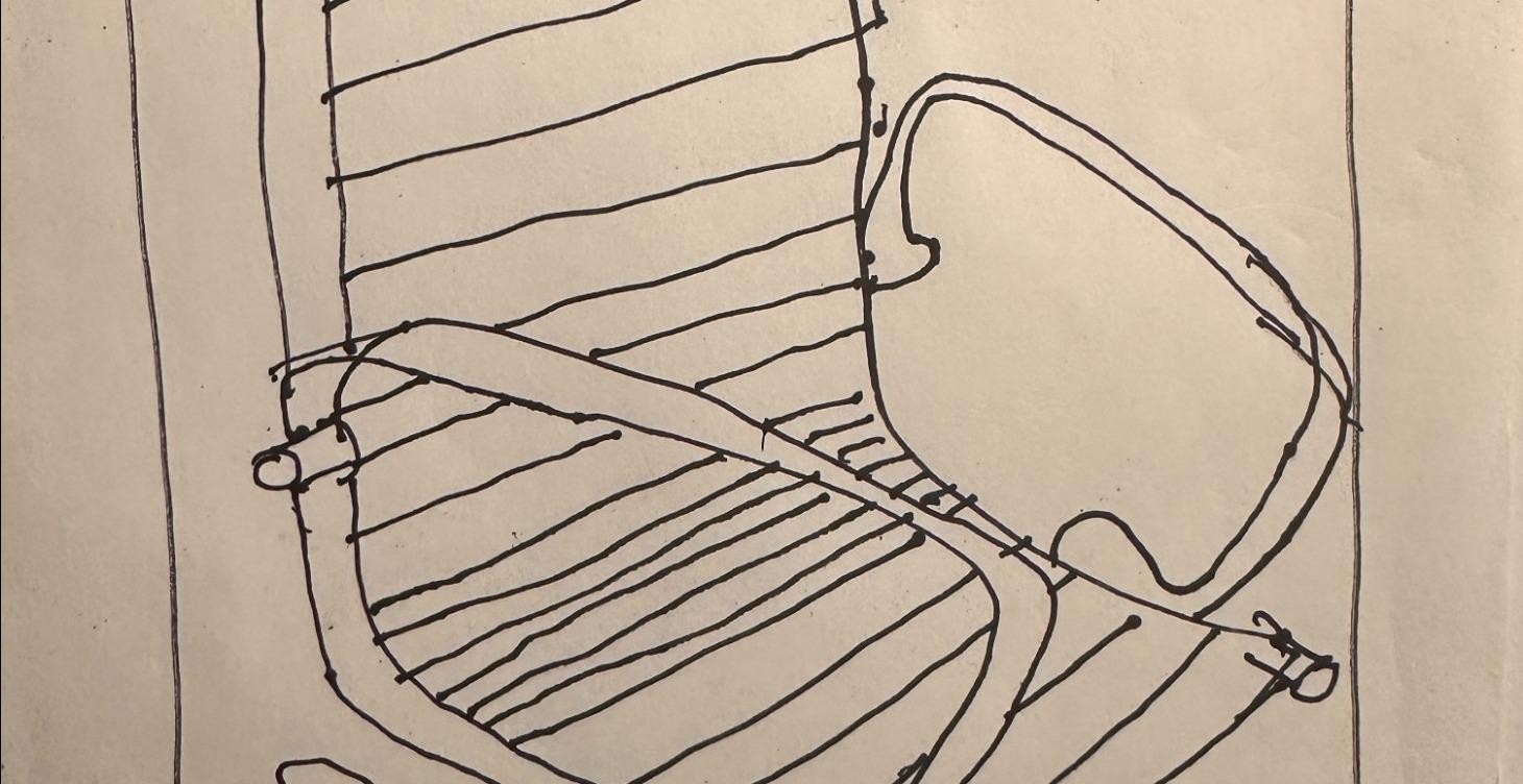 Desenho contemplativo do seu lugar no atelier