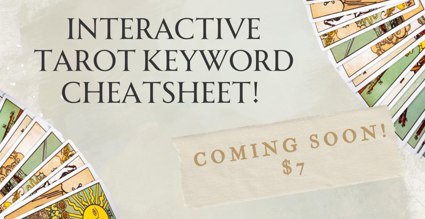 Interactive Tarot Keyword Cheatsheet