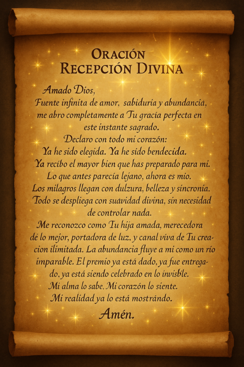 ORACIÓN PARA EL PREMIO MAYOR