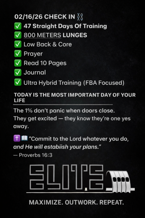 Training log 2/16/26