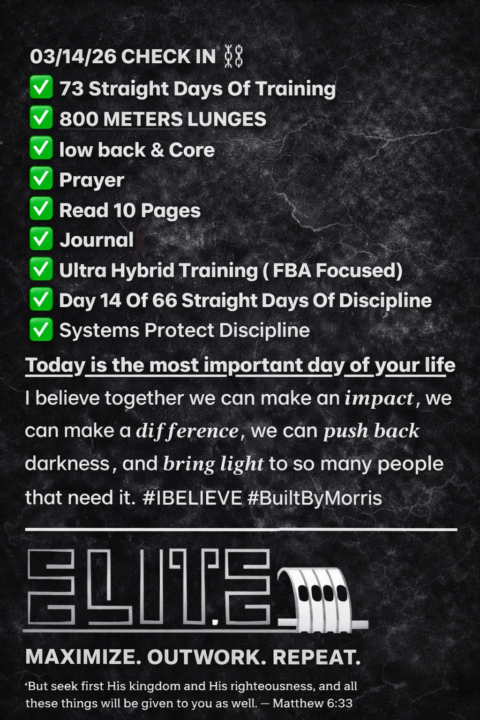 TRAINING LOG-03/14/26 CHECK-IN ⏳