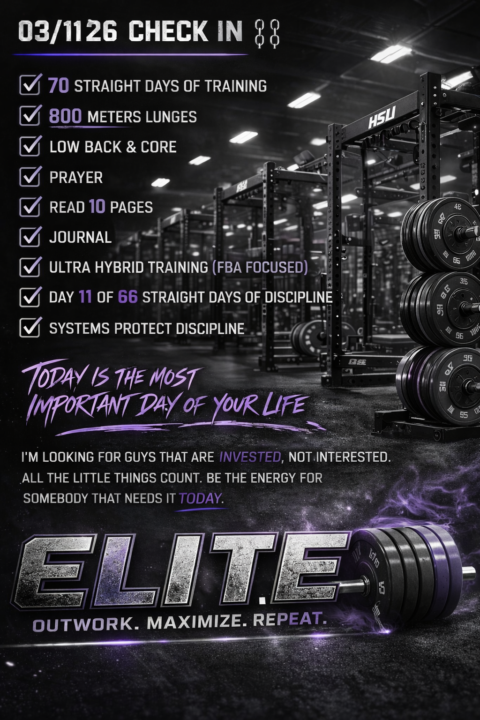 CHECK IN - TRAINING LOG – 03/11/26 ⛓️