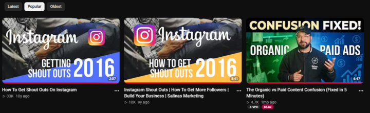 YouTube Tip:  Stop trying to win every feed. Pick ONE engine.