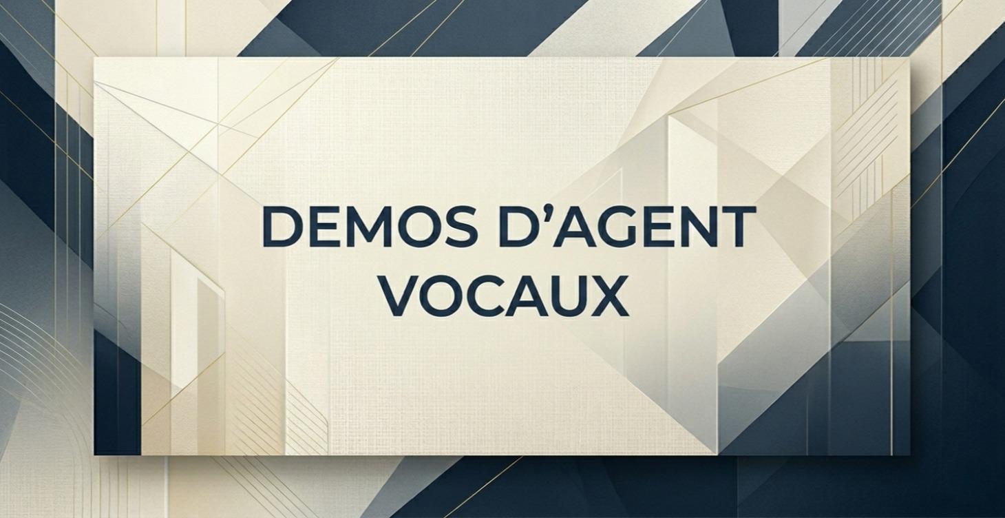 🎬 Démos concrètes d’agents vocaux IA
