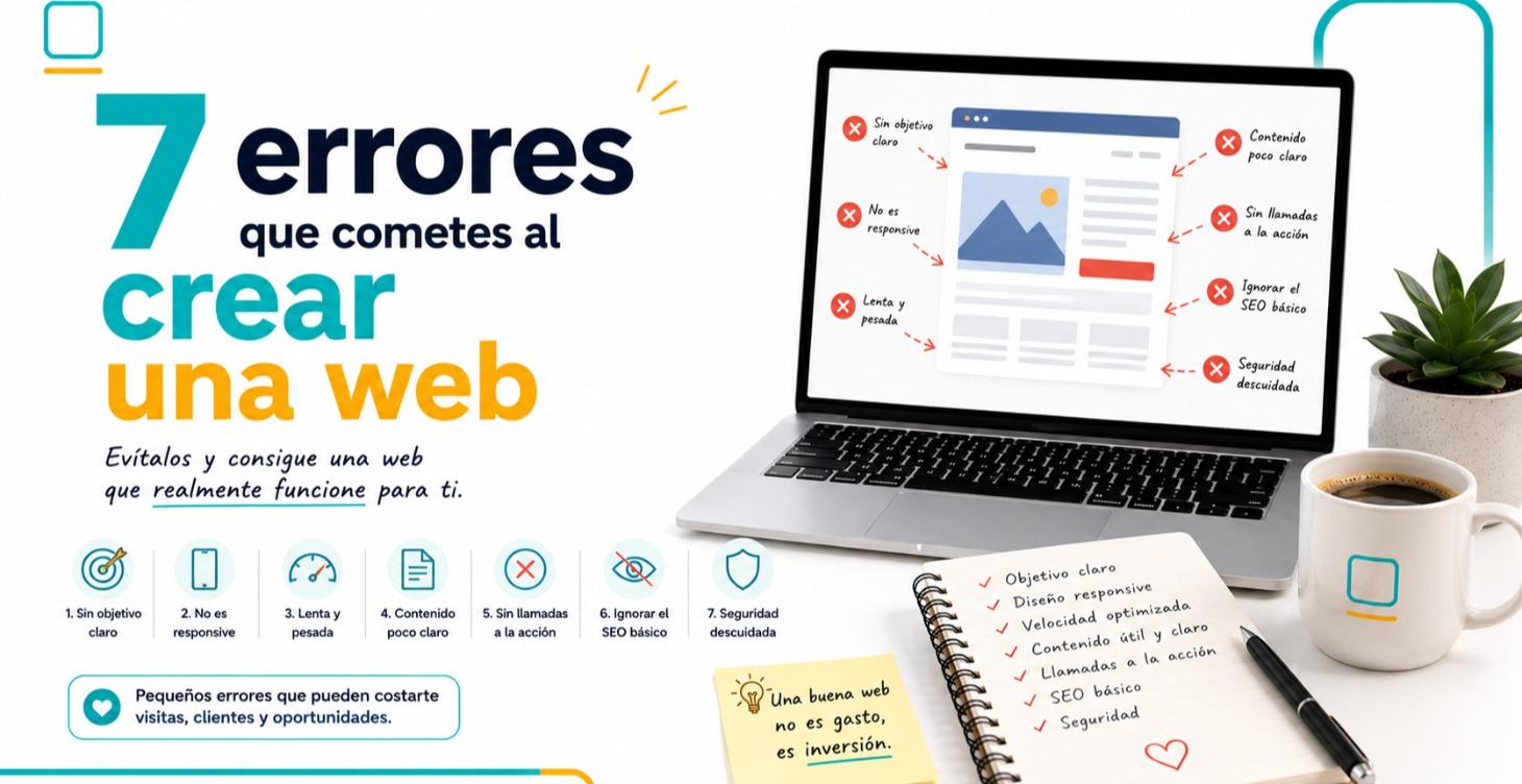 7 errores que cometes al crear una web.
