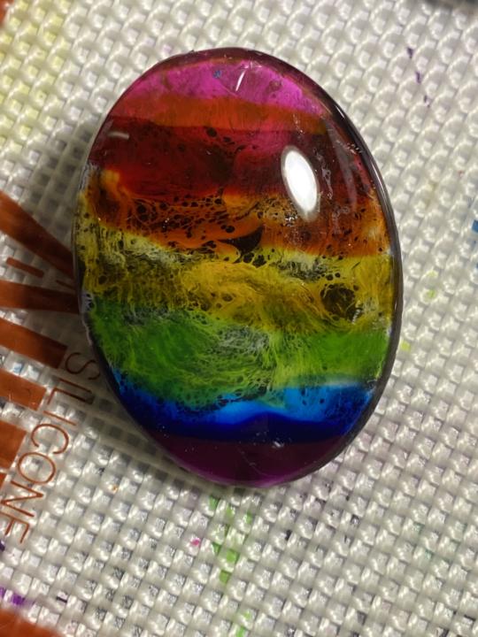 30x40mm rainbow smoke cabochon 