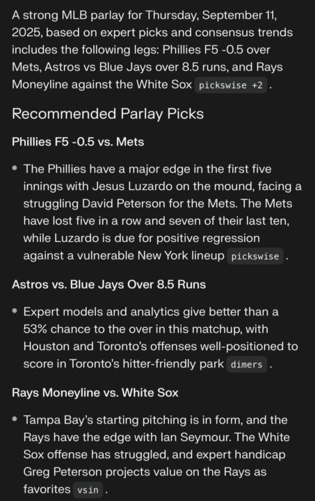 September 11 2025 picks