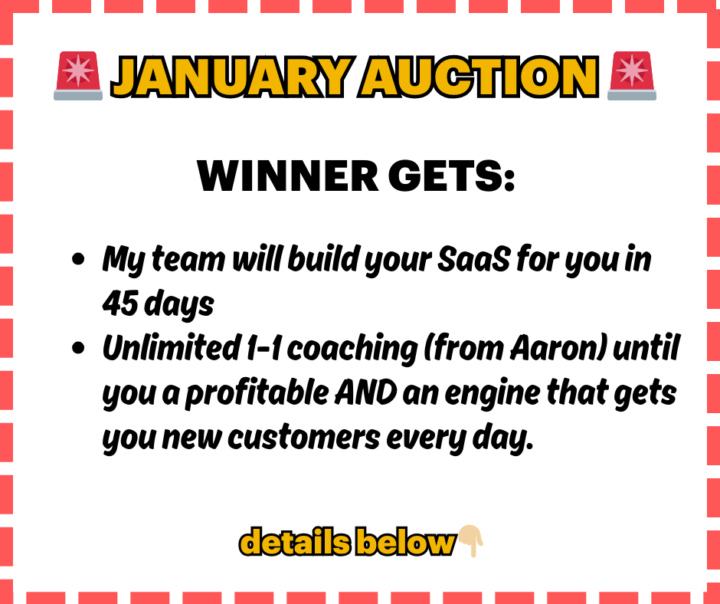 [ENDED 🔴] $1 “Build Your SaaS” Auction - My team will build your SaaS MVP for you.
