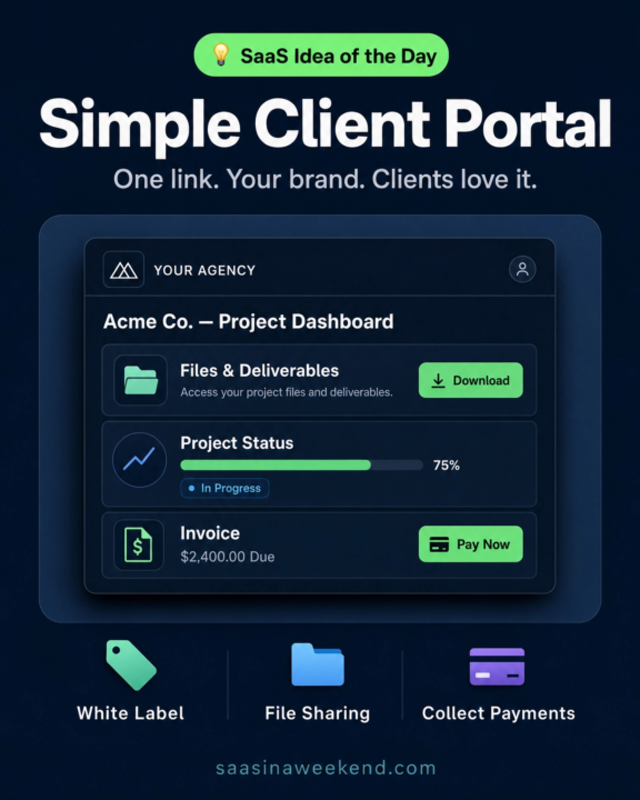 🚀 SaaS Idea of the Day: Simple Client Portal
