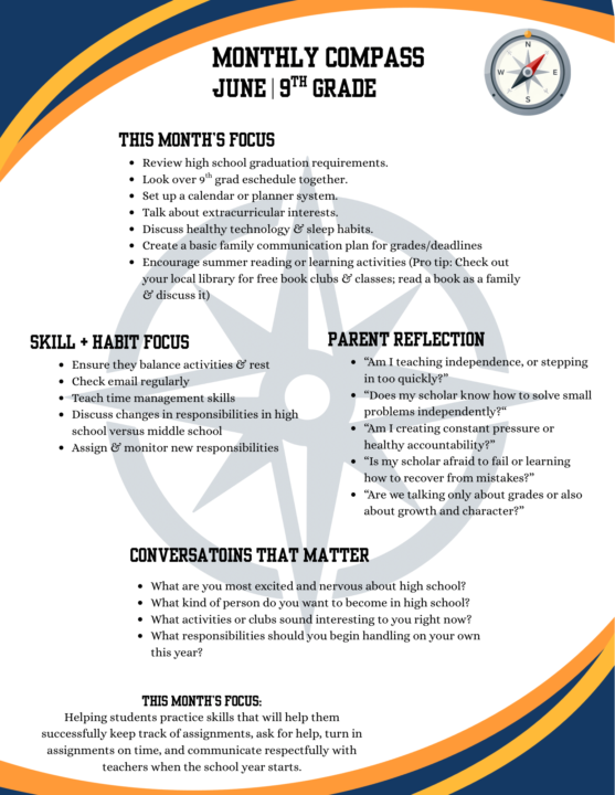 Grade Level Monthly To Do List | June