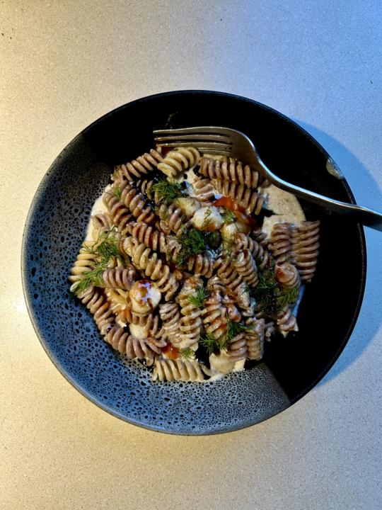Vegan White Sauce Scallops Pasta 🍜 