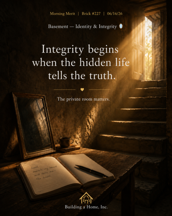 ✨ Morning Merit | Brick #227 | 06/16/26 Basement — Identity & Integrity 🪞
