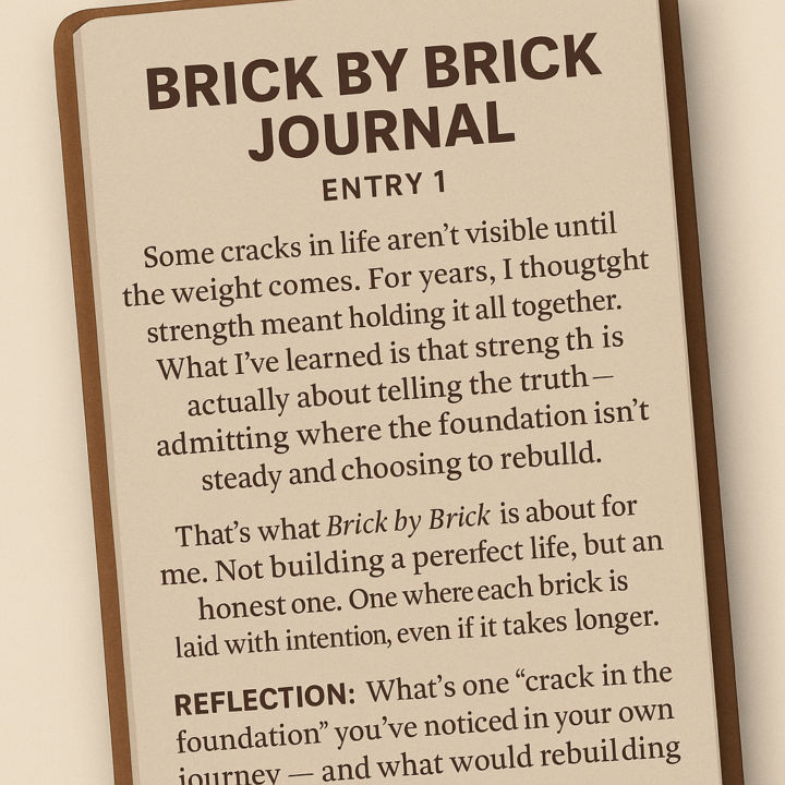 📓 Brick by Brick Journal | Entry 1