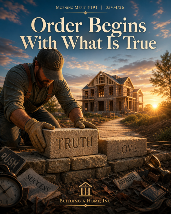 🌤️ Morning Merit #191 | 05/04/26 | Order Begins With What Is True