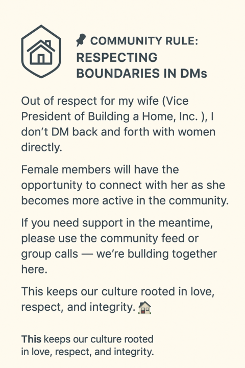 📌 Community Rule: Respecting Boundaries in DMs
