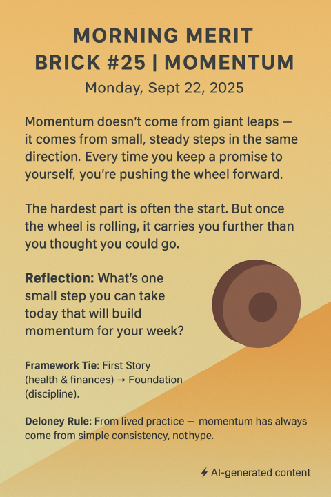 🌅 Morning Merit | Brick #25 | Momentum