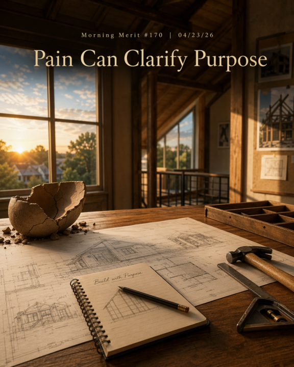 🌤️ Morning Merit #170 | 04/23/26 | Pain Can Clarify Purpose, But It Cannot Become It