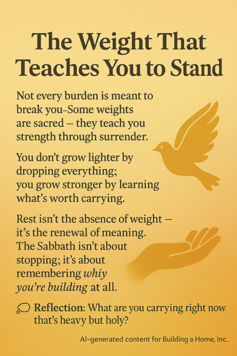 🕊 Sunday Reflection | The Weight That Teaches You to Stand