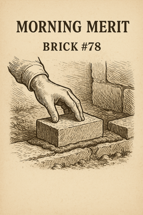 🌤 Morning Merit | Brick #78 | The First Brick in the Ground